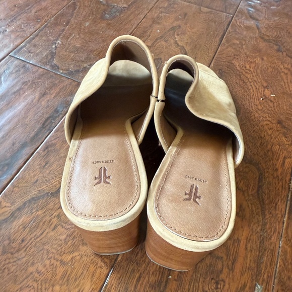 Frye Blake Suede Tan Platform Mule 8.5 - Picture 3 of 12